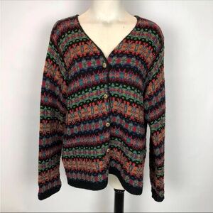 Vintage Women’s L.L. Bean cotton knit cardigan sweater